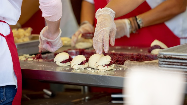 Fisher scones being made