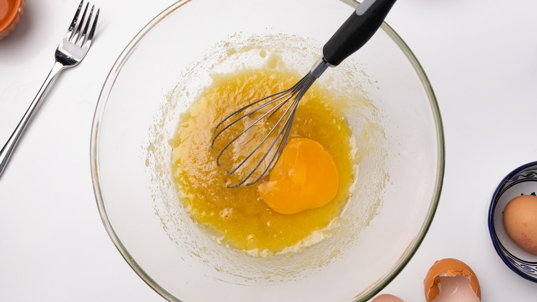 Mixing bowl with batter