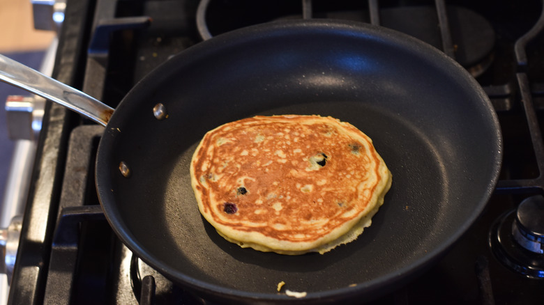 blueberry cornmeal perfect pancake