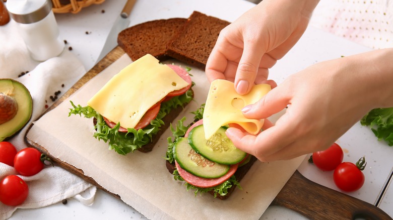 assembling a sandwich