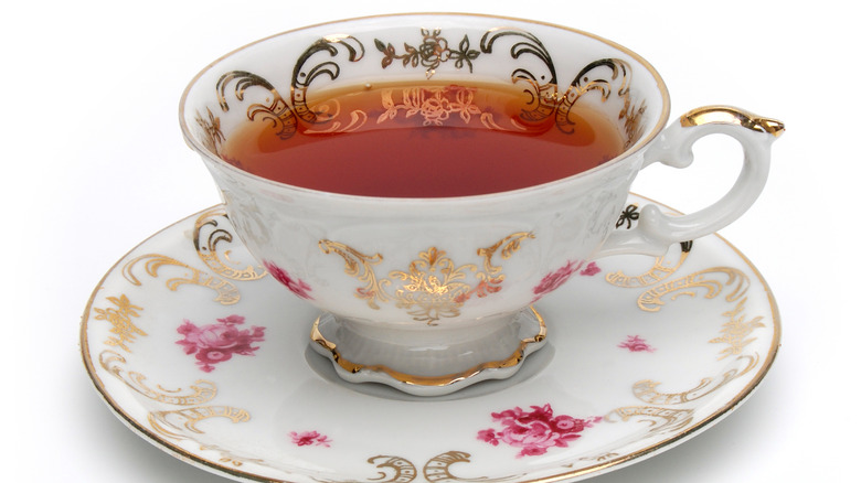 Elegant floral china teacup