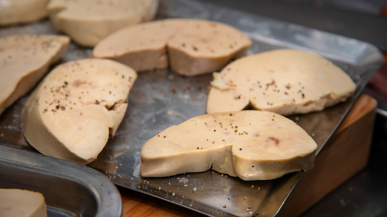 tray of foie gras