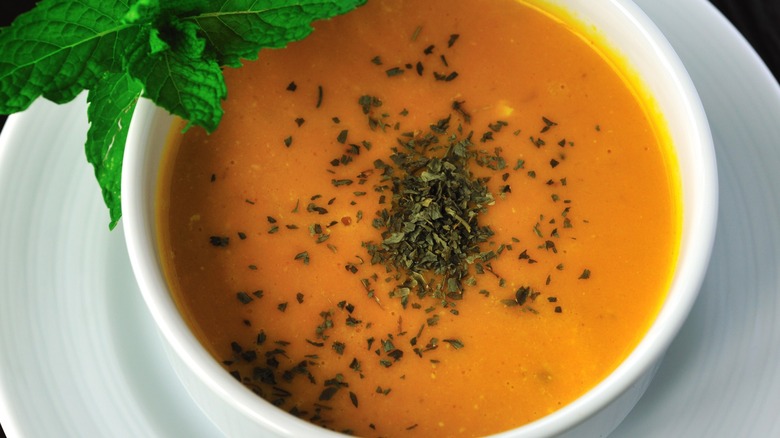 Pumpkin bisque soup