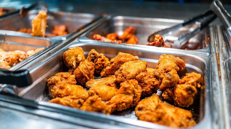 Fried chicken in buffet