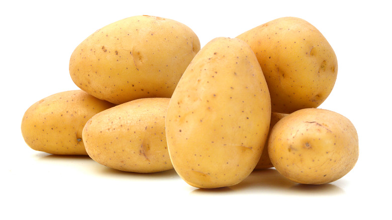 Whole yellow potatoes