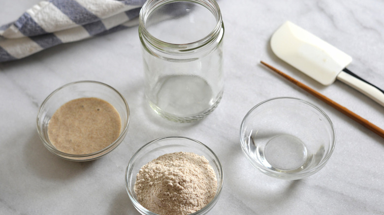 sourdough starter flour and water