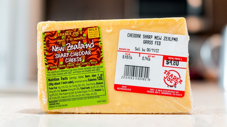 New Zealand grass-fed cheddar cheese 
