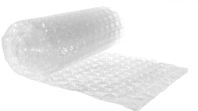 a roll of bubble wrap
