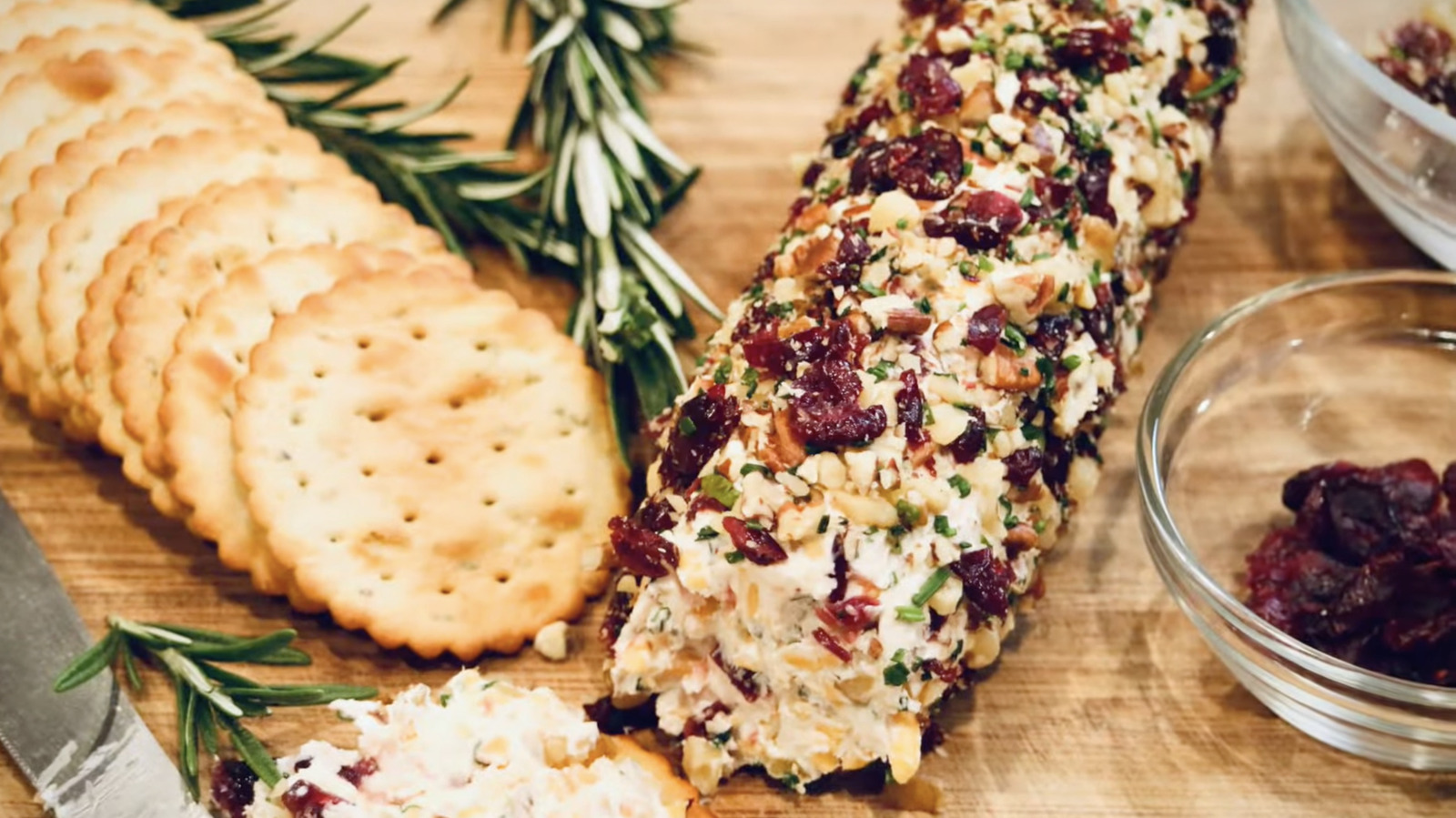 For A Fancy And Decorative Goat Cheese Log, Top It With Chopped Trail Mix