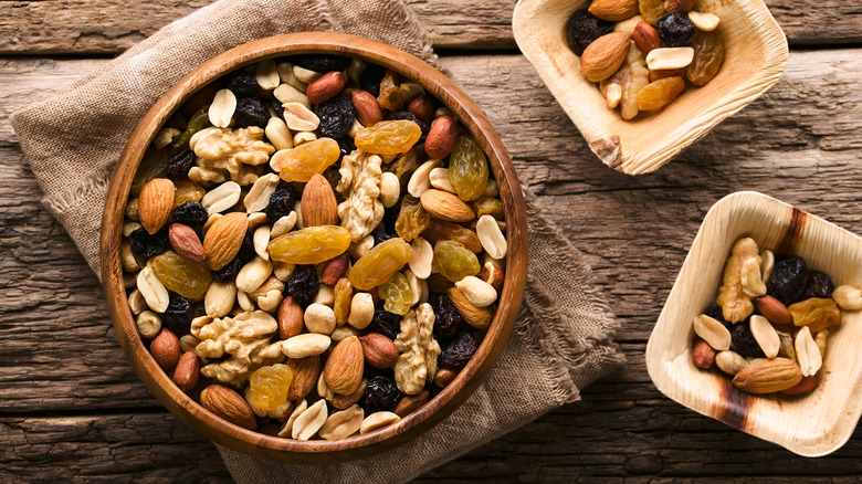 trail mix in bowl