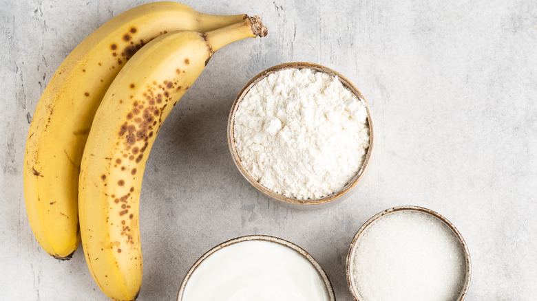 Banana bread ingredients 