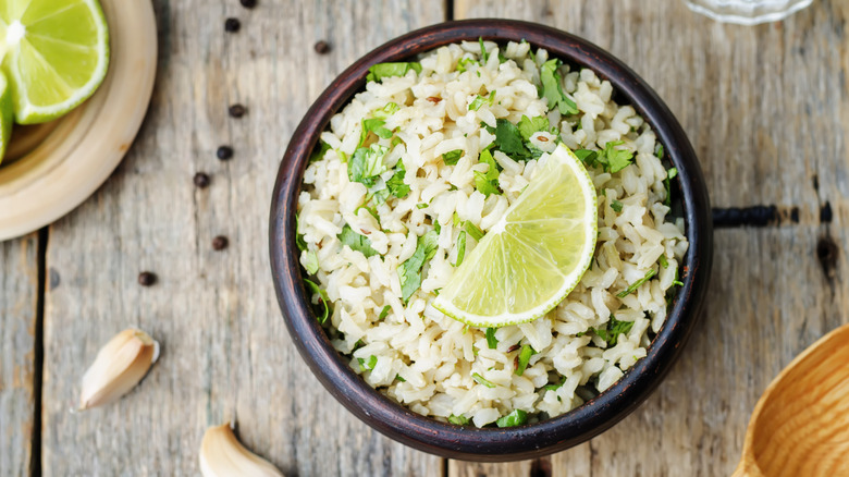 Rice with cilantro and lime