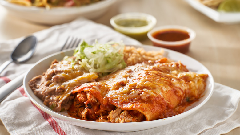 a plate of enchiladas