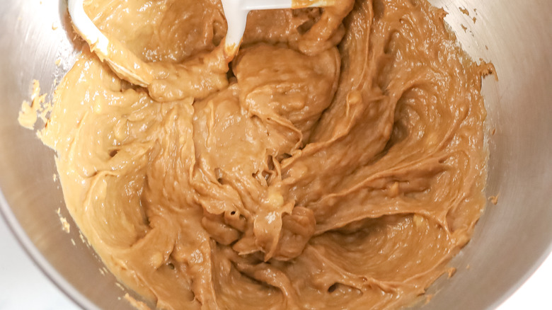wet cookie ingredients mixed together