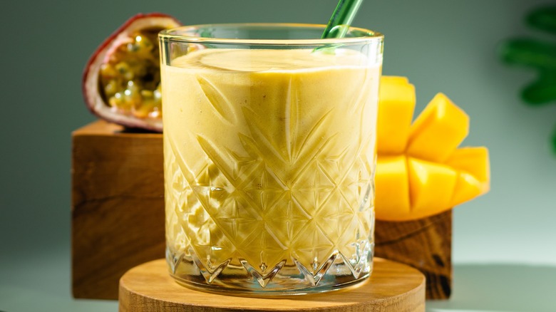 blended cocktail with mango 