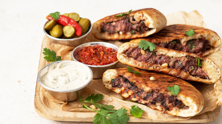 arayes on a cutting board