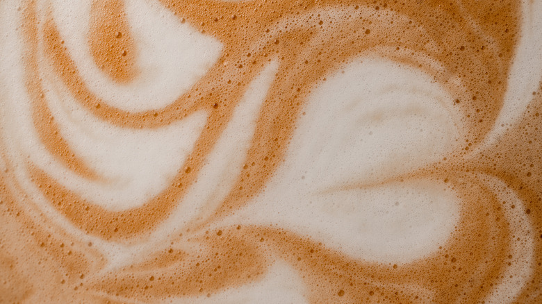 latte art close up