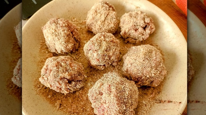 meatballs with breaded coating