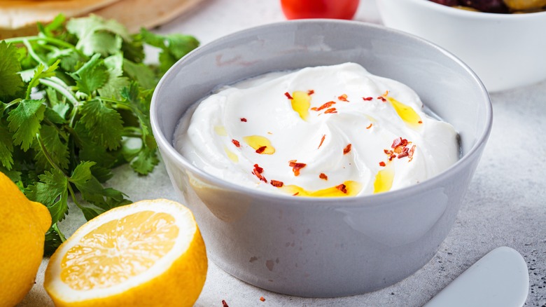 whipped goat cheese with lemon