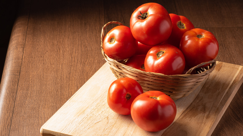 tomatoes in basket