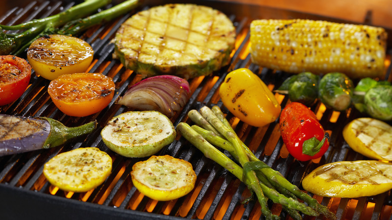 vegetables on bbq