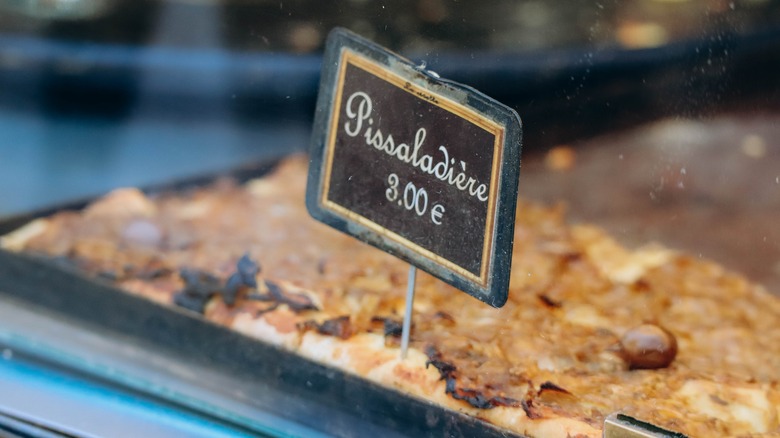 pissaladiere in a cafe