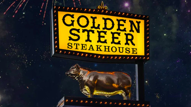 Golden Steer Steakhouse sign