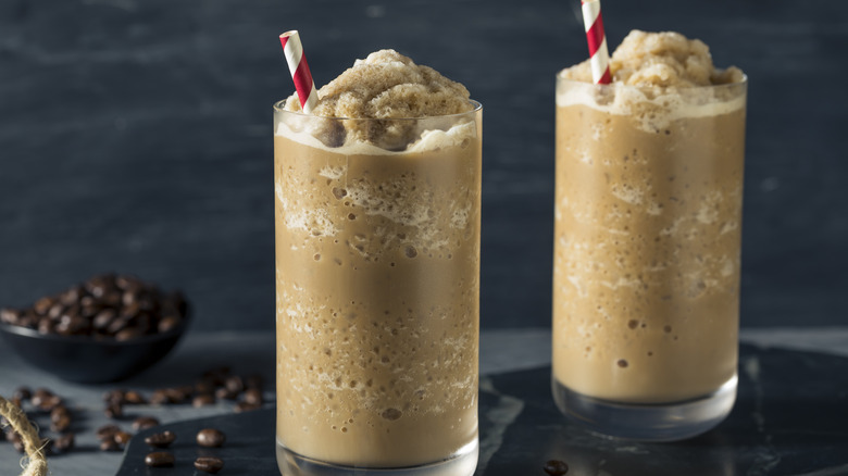 frozen frappe coffee slushie