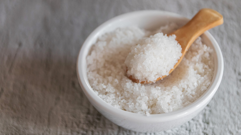 spoon and bowl of salt