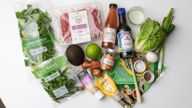 Thai beef basil roll ingredients