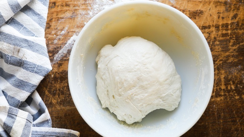 sourdough dough in bowl