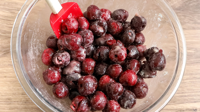 cherry filling in a bowl