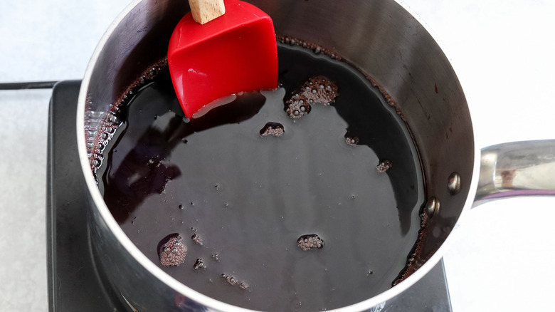 cherry juice in pot