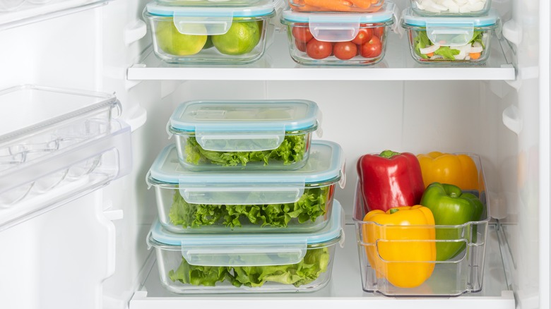 Efficienty organized refrigerator shelf