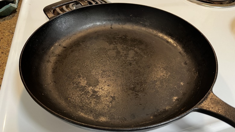 a cast-iron skillet on a stovetop