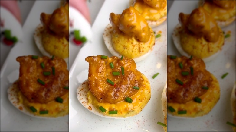 deviled eggs with shrimp