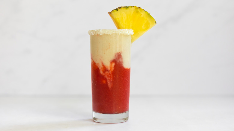 frozen lava flow cocktail glass