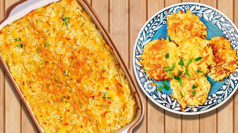 Shepherd's pie topped with hash browns