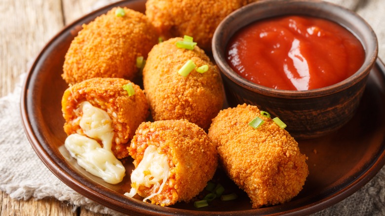 fried mozzarella balls