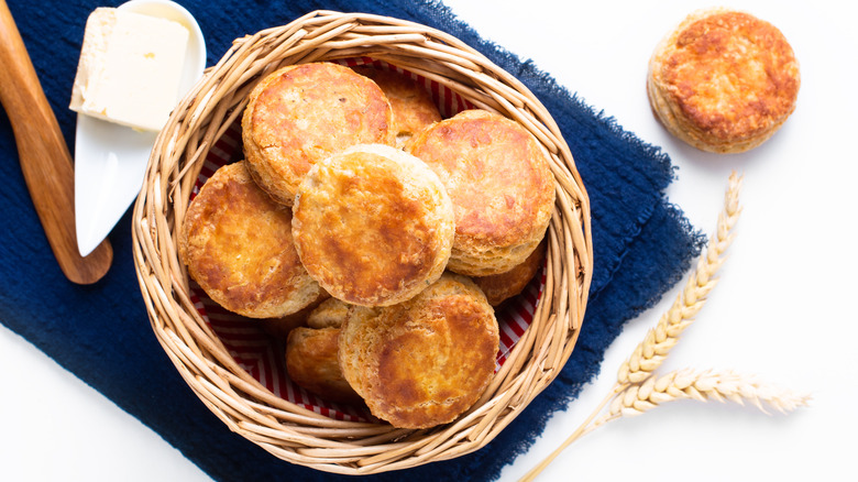 Basket of biscuits