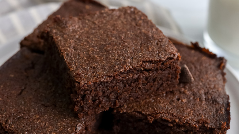 sliced fudgy keto brownies