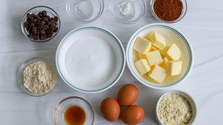 ingredients for fudgy keto brownies