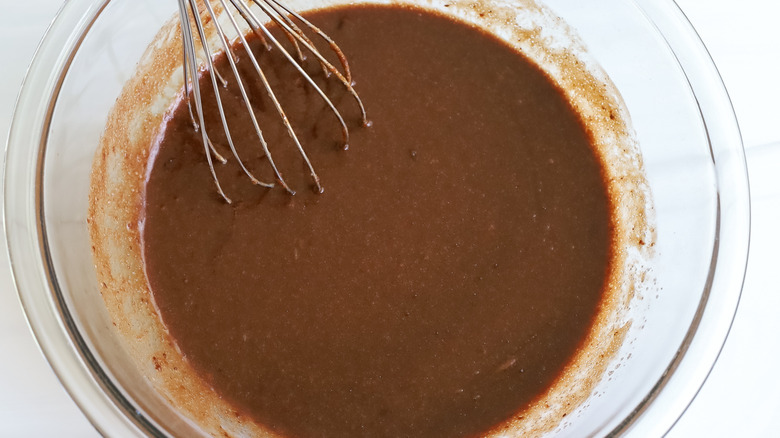 brownie batter in bowl