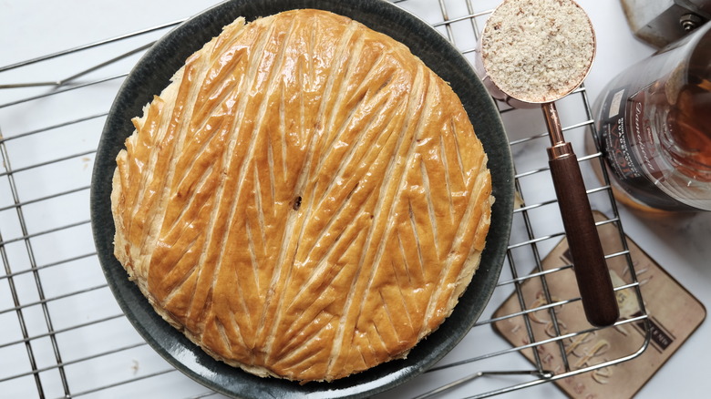 round pastry on plate