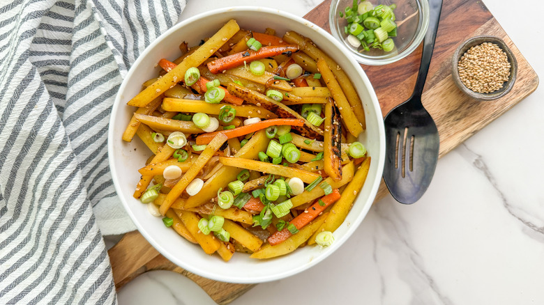 bowl of gamja on board