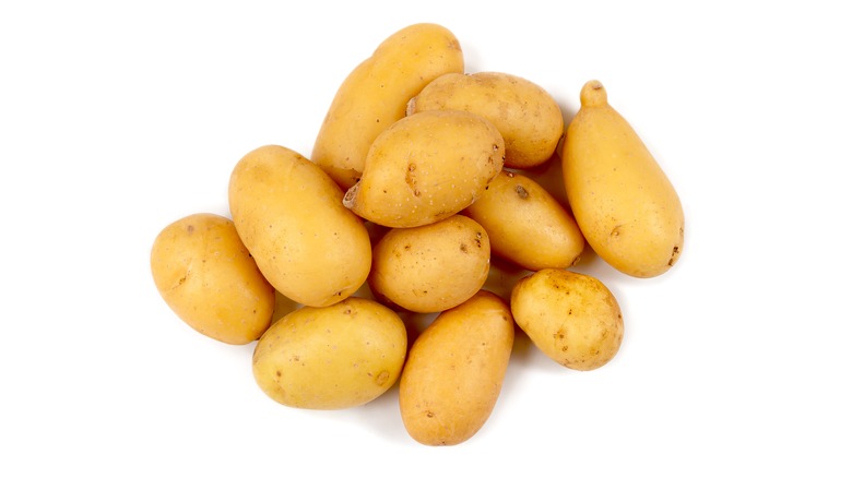 Unpeeled baby potatoes
