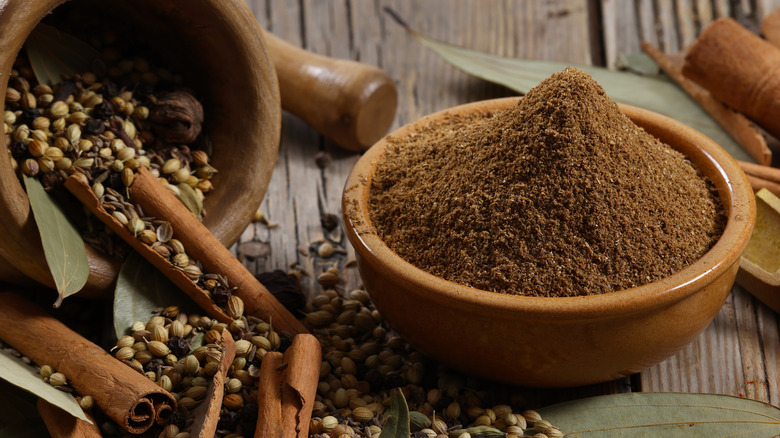 Bowl of garam masala powder