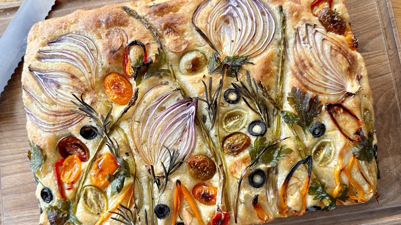 Garden Art Vegetable Focaccia