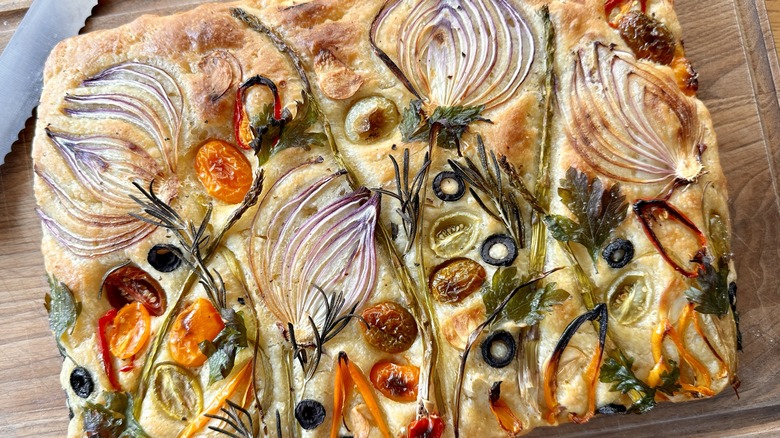 Garden Art Vegetable Focaccia