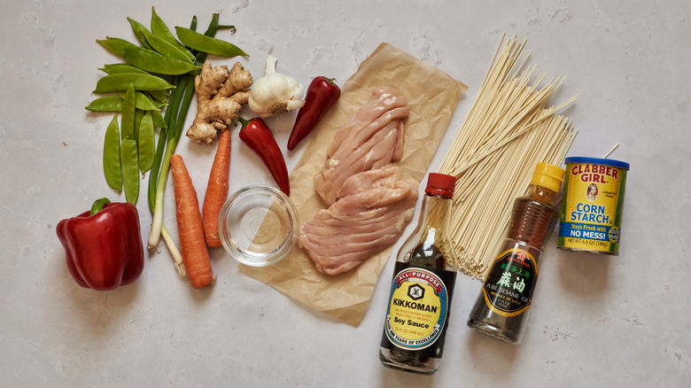 ingredients on a table